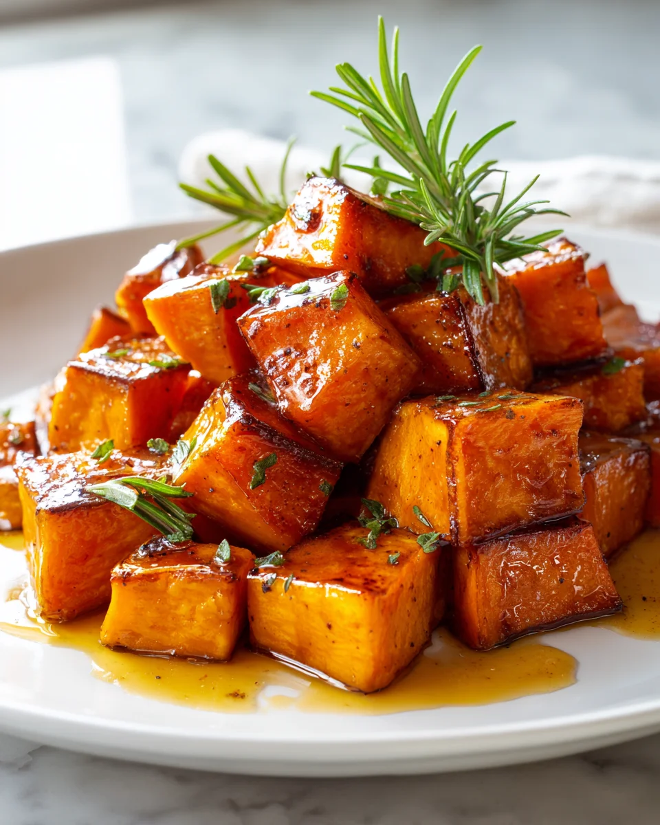 Best Honey Cinnamon Roasted Sweet Potato Cubes, Caramelized