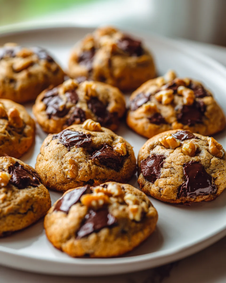 Irresistible Chewy Banana Bread Chocolate Chip Cookies!