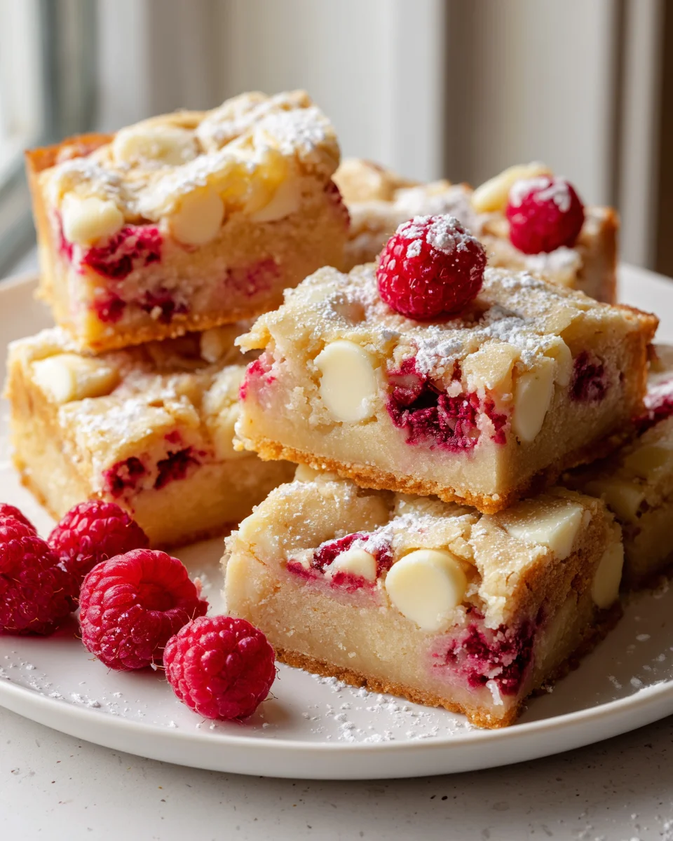 Easy Raspberry White Chocolate Cookie Bars: Sweet Treat