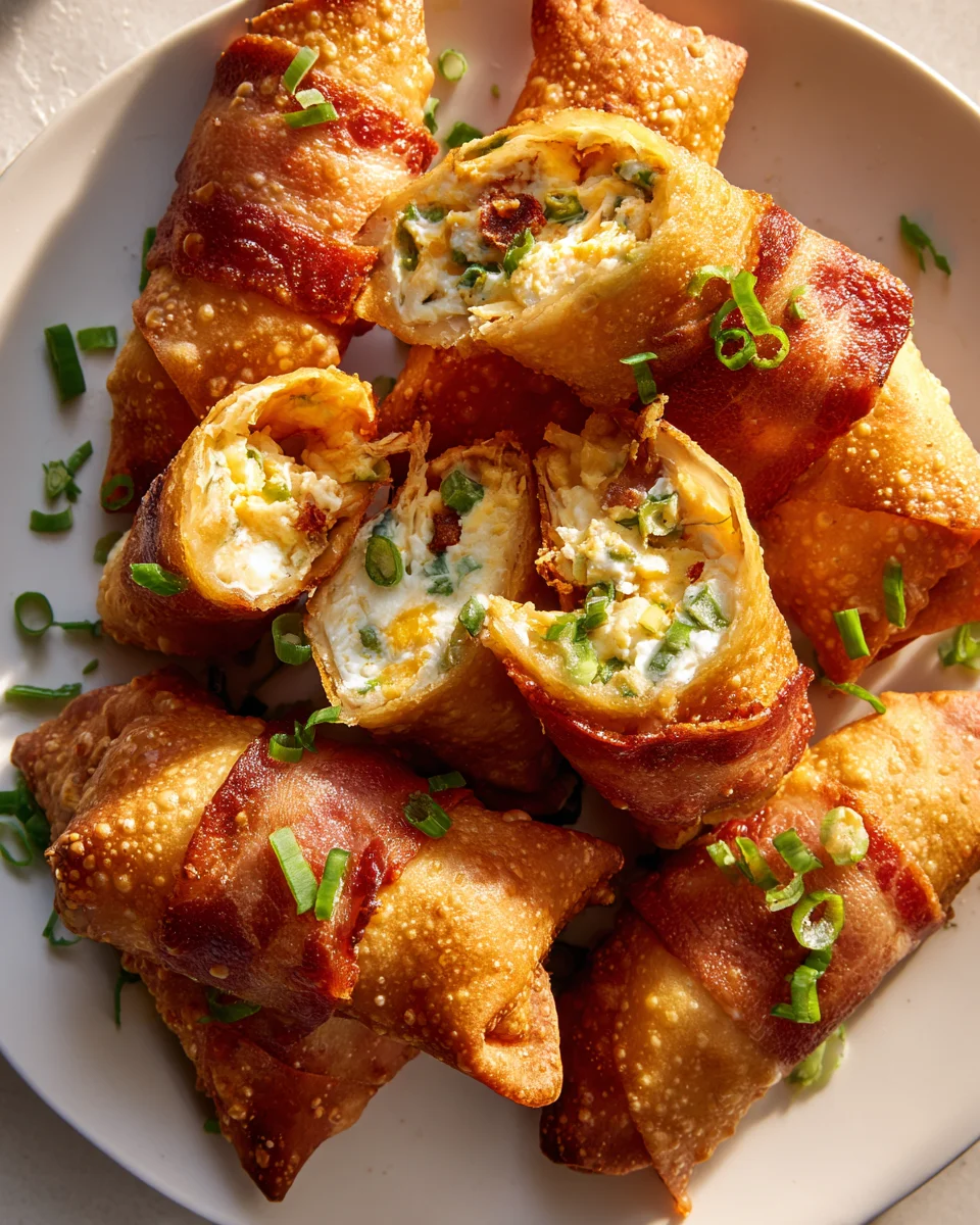 Jalapeno Popper Eggrolls: Beef Bacon-Wrapped Bites!