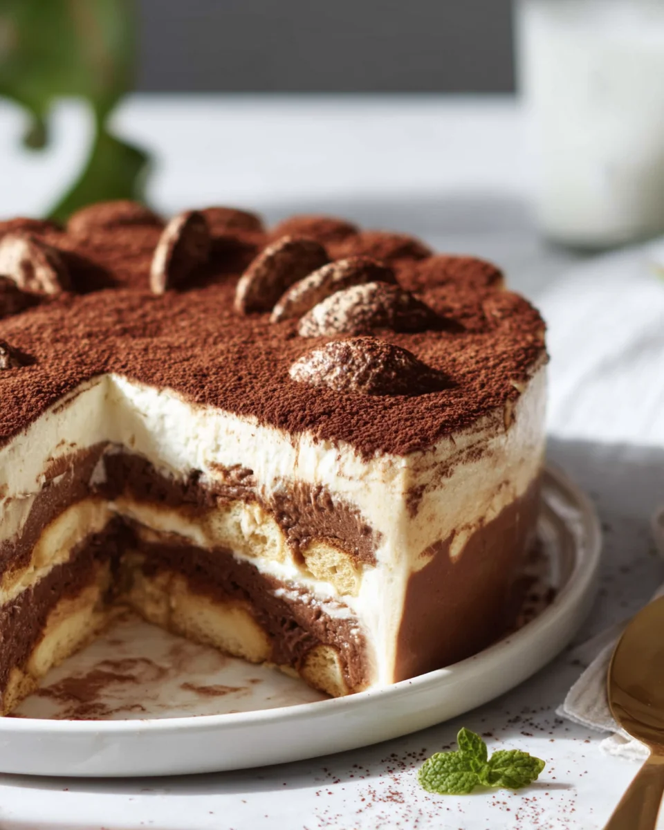 No-Bake Chocolate Tiramisu Cheesecake Recipe Delight