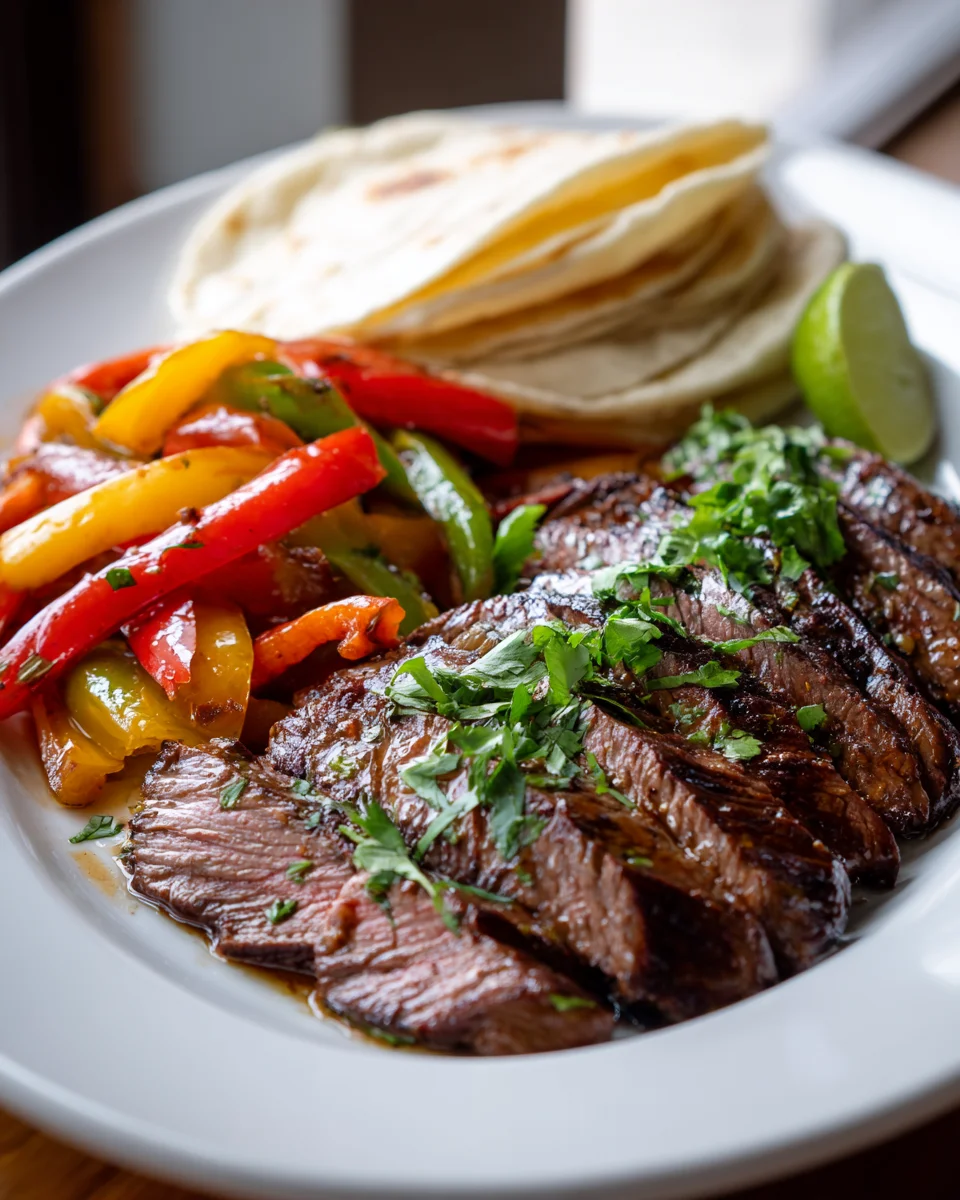 Sizzling Grilled Steak Fajita Platter - Perfect for Dinner!