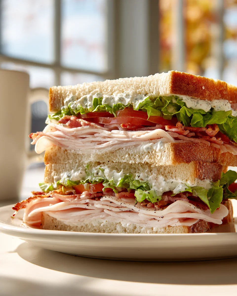 Ultimate Turkey Beef Bacon Ranch Sandwich - Quick & Tasty!