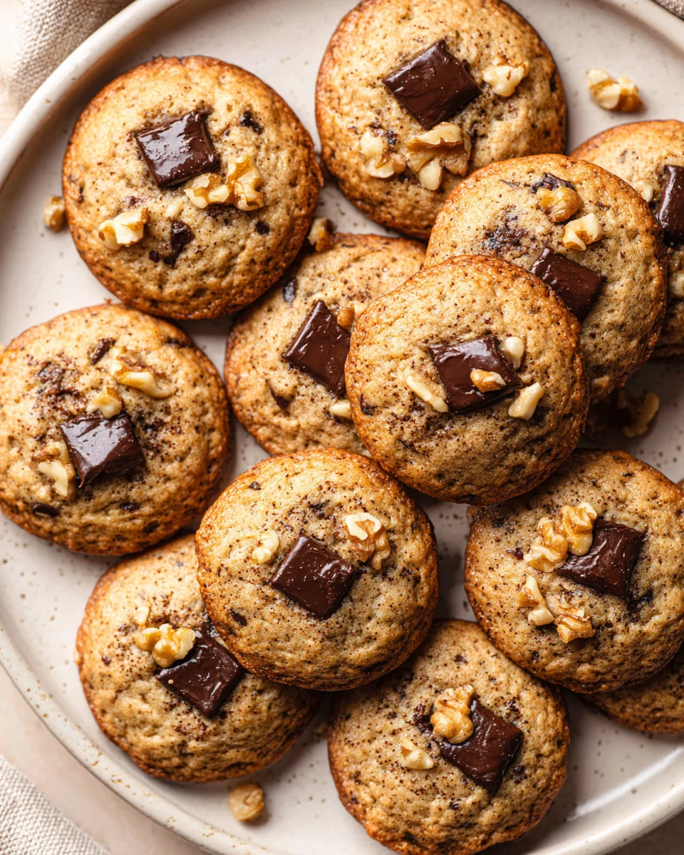 Irresistible Chewy Banana Bread Chocolate Chip Cookies!