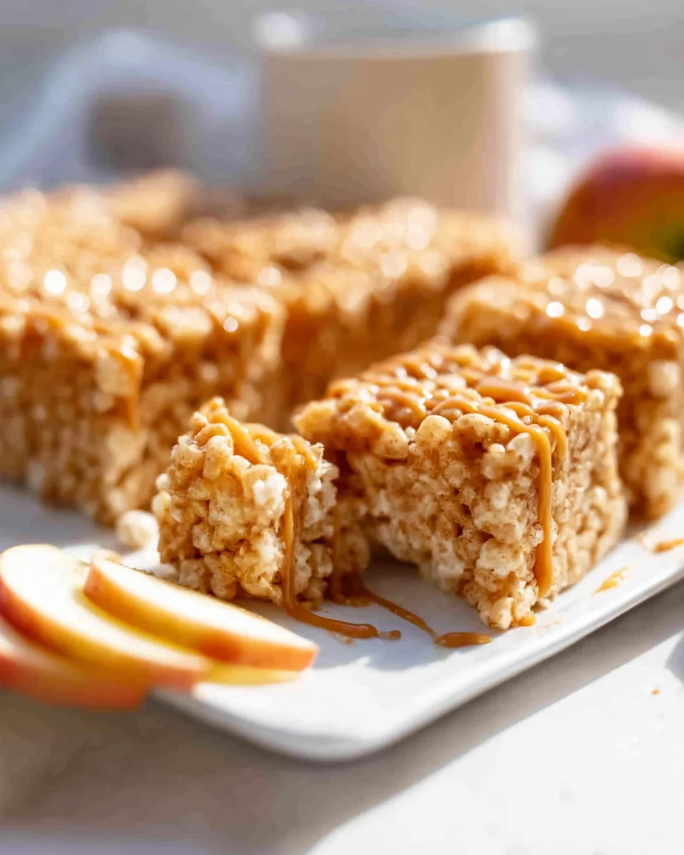 No-Bake Apple Pie Rice Krispie Treats - Quick & Tasty!