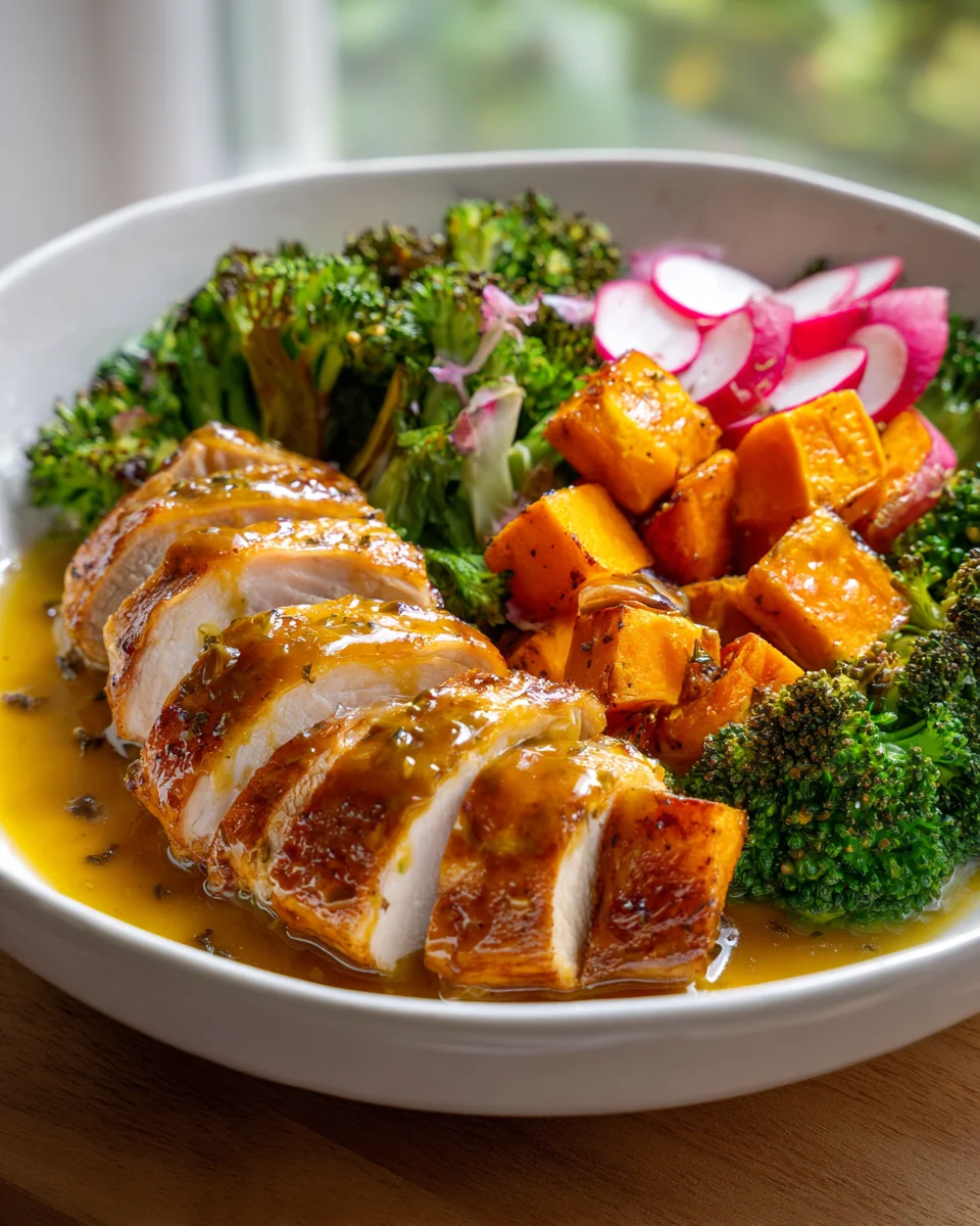 Maple Dijon Chicken Sweet Potato Bowls: Easy & Healthy