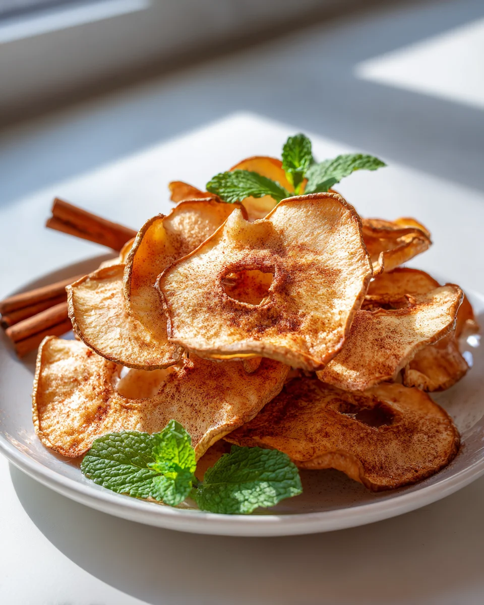 Crispy Air Fryer Apple Chips with Cinnamon - Healthy Snack!