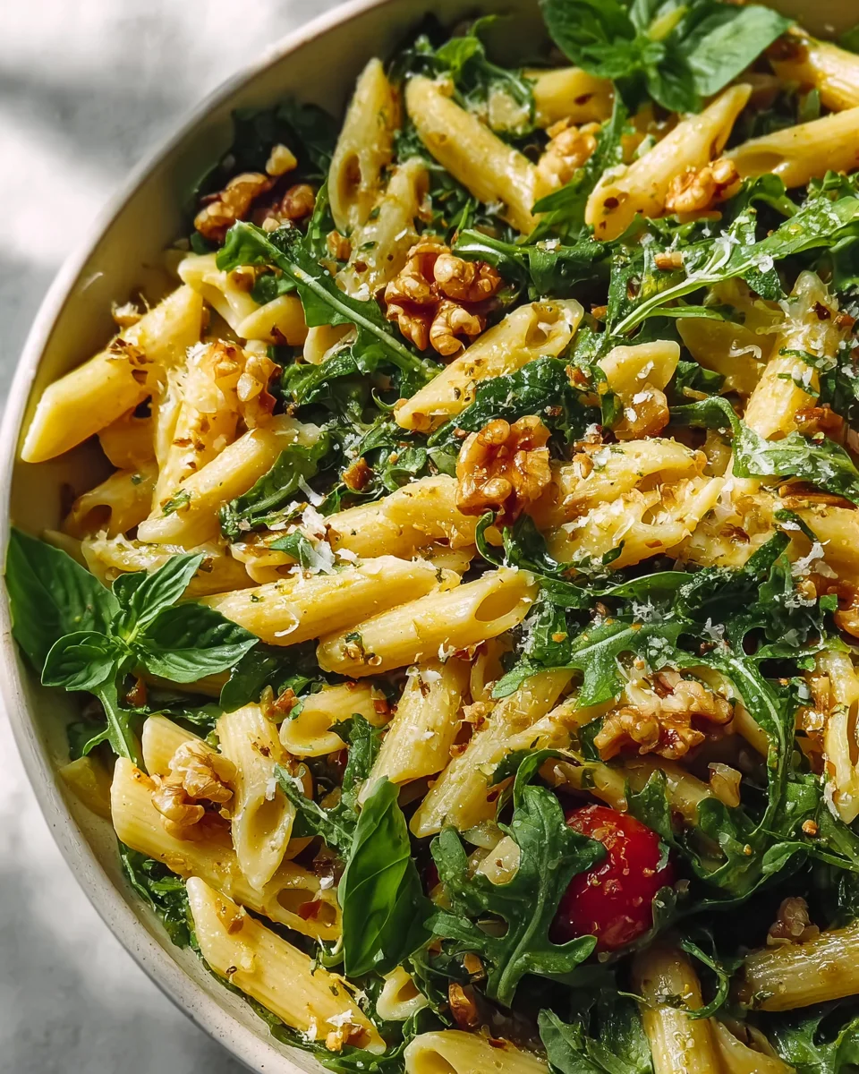 Zesty Lemon Arugula Pasta Salad: Refreshing & Flavorful Dish