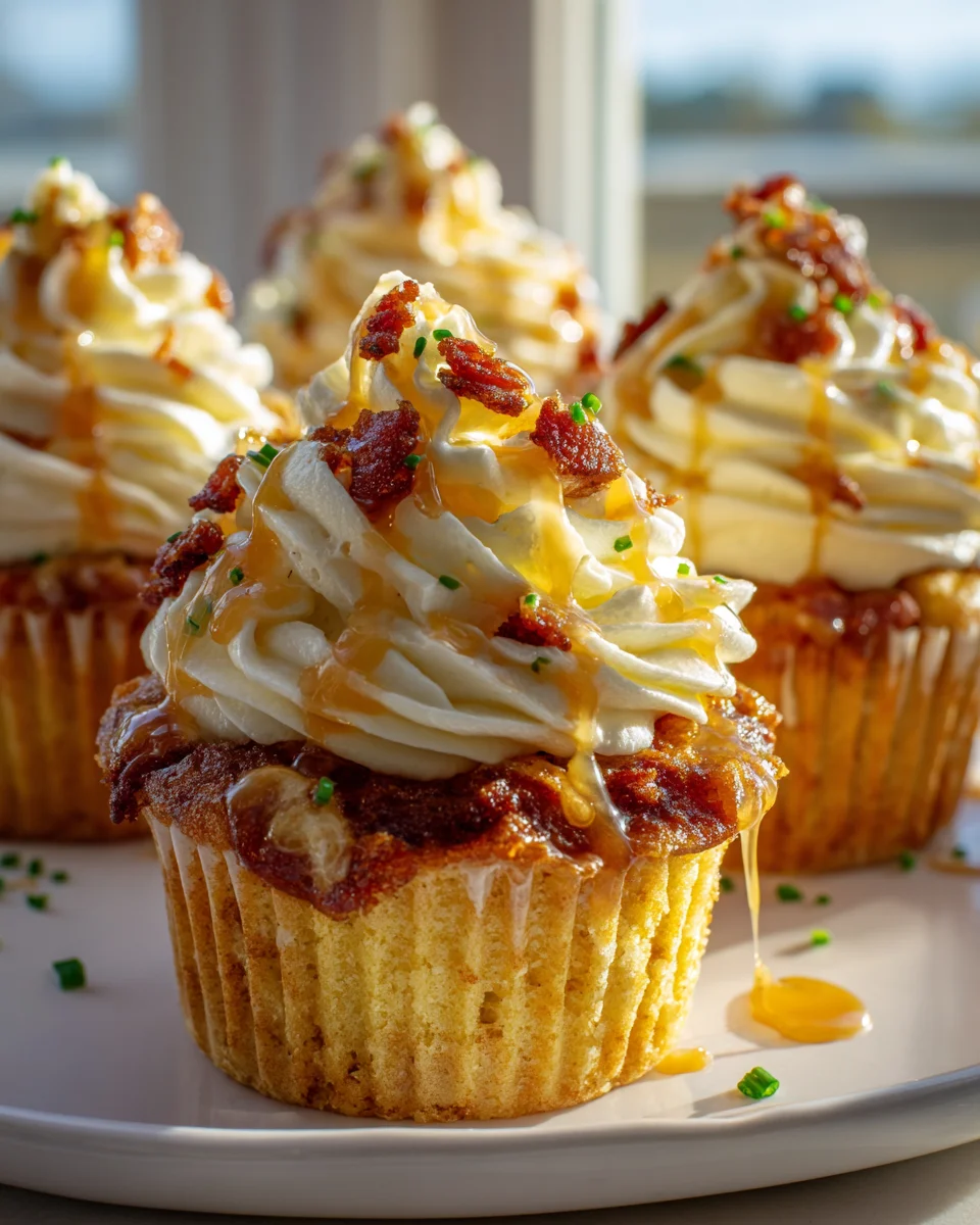 Maple Beef Bacon Breakfast Cupcakes - Sweet & Savory!