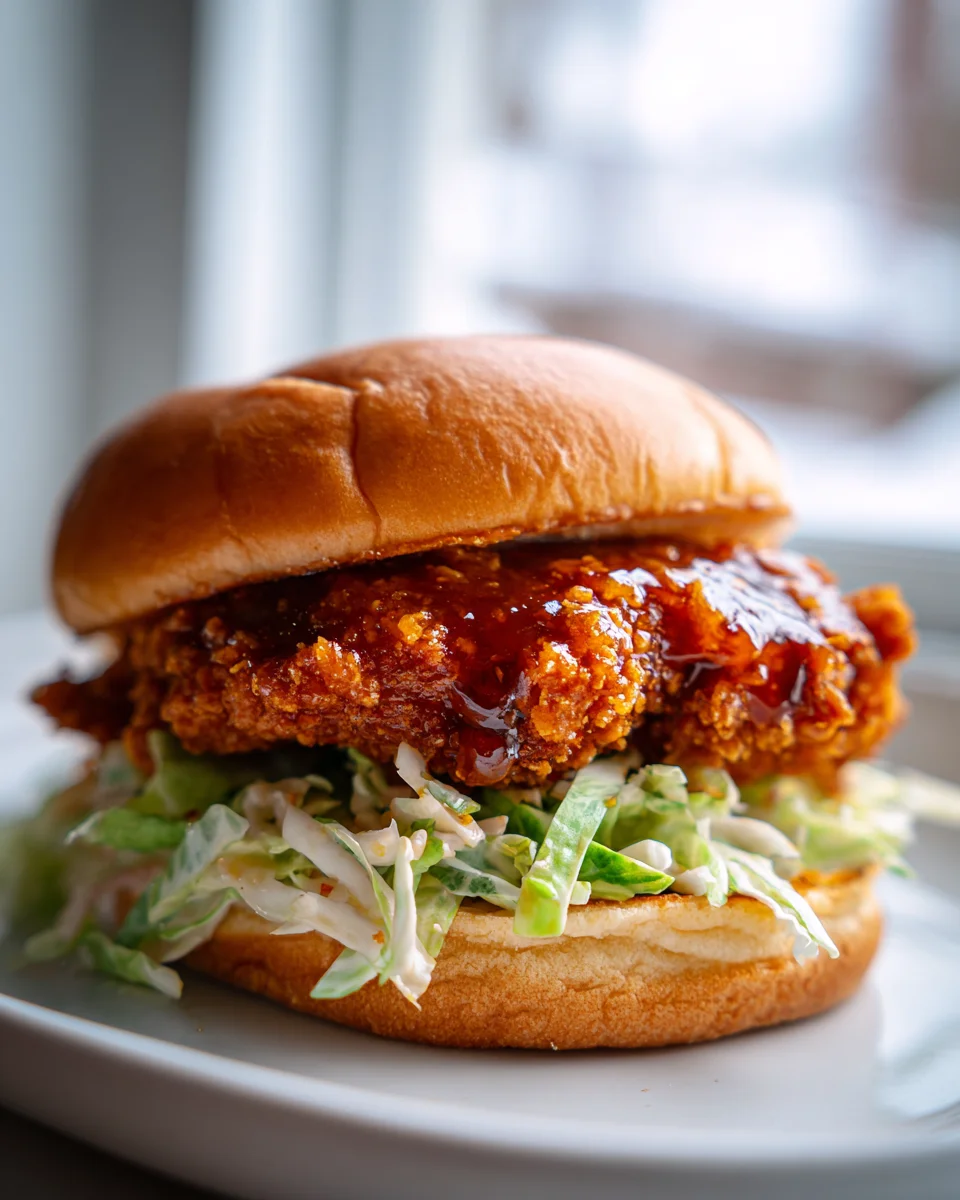 Crazy Good Hot Honey Chicken Sandwich - Crispy & Juicy!