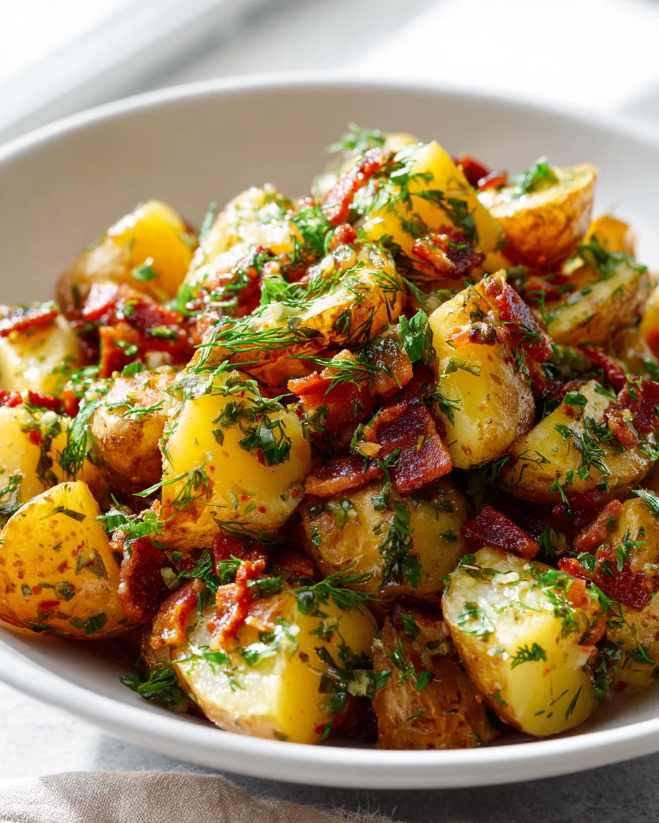 Best Warm German Potato Salad Recipe - Tangy & Flavorful