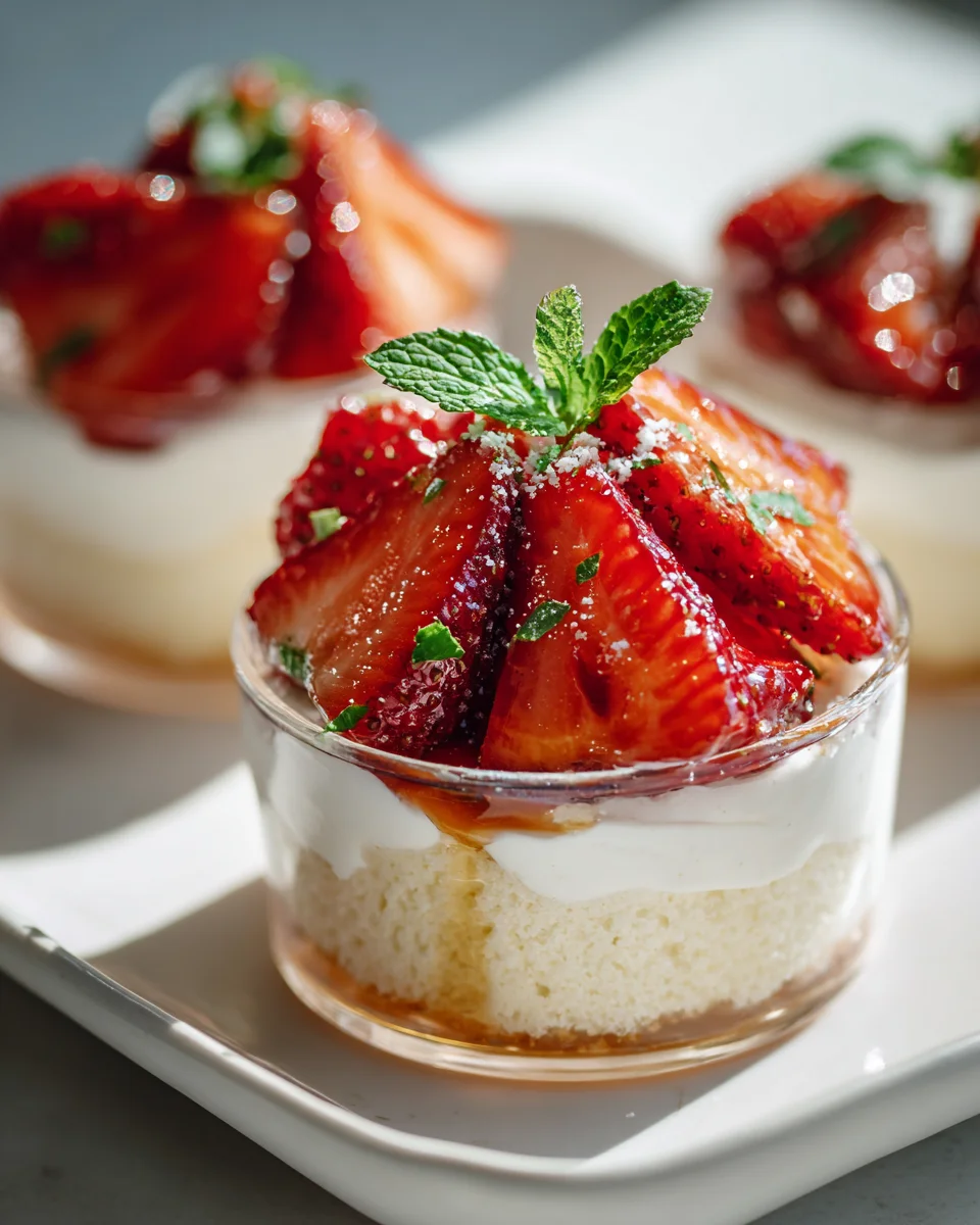 Quick & Healthy Greek Yogurt Strawberry Shortcake Cups