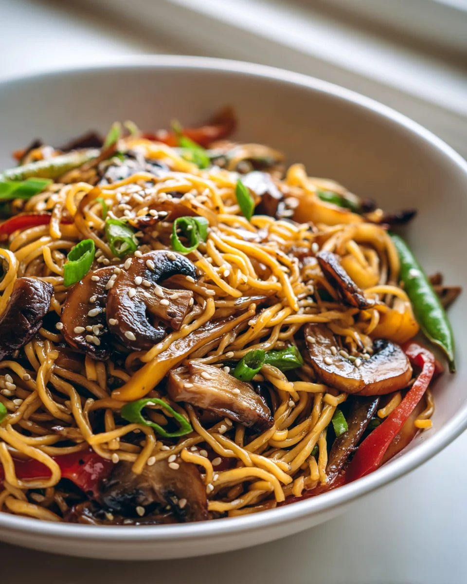 Garlic Mushroom Chow Mein: Easy Vegetarian Favorite!