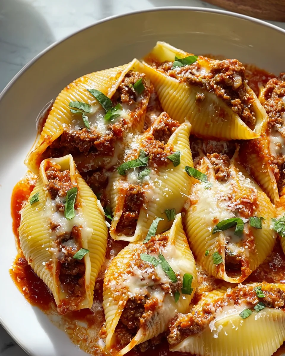 Creamy Beef Stuffed Shells Recipe with Ricotta Filling