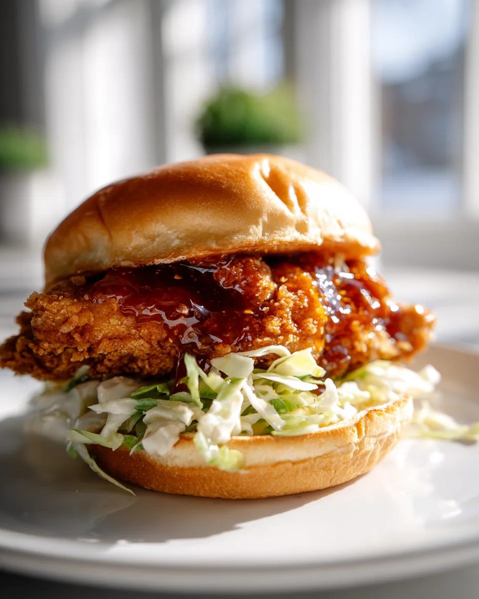 Crazy Good Hot Honey Chicken Sandwich - Crispy & Juicy!
