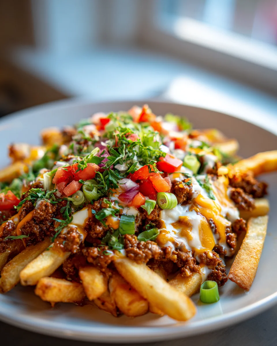 Taco Beef Loaded Fries: Ultimate Cheesy, Savory Comfort Food!