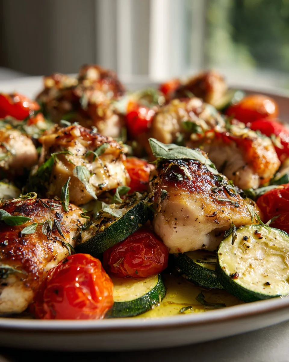 Sheet Pan Italian Chicken with Zucchini & Tomatoes: Quick!