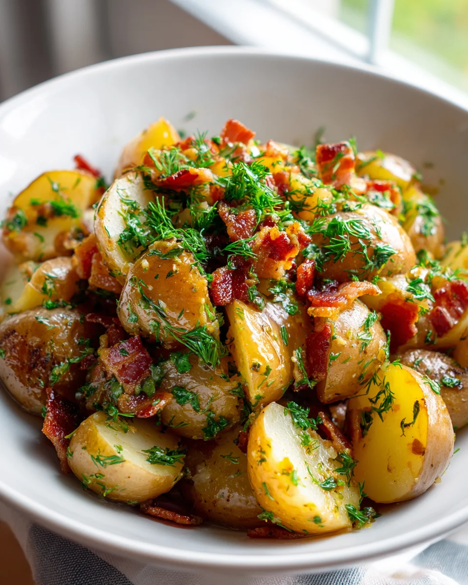 Best Warm German Potato Salad Recipe - Tangy & Flavorful