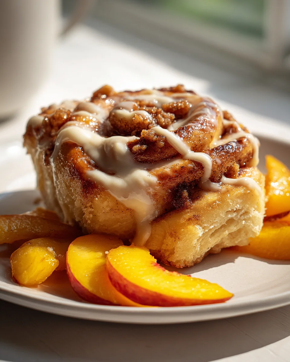 Irresistible Peach Cobbler with Cinnamon Swirl Biscuits