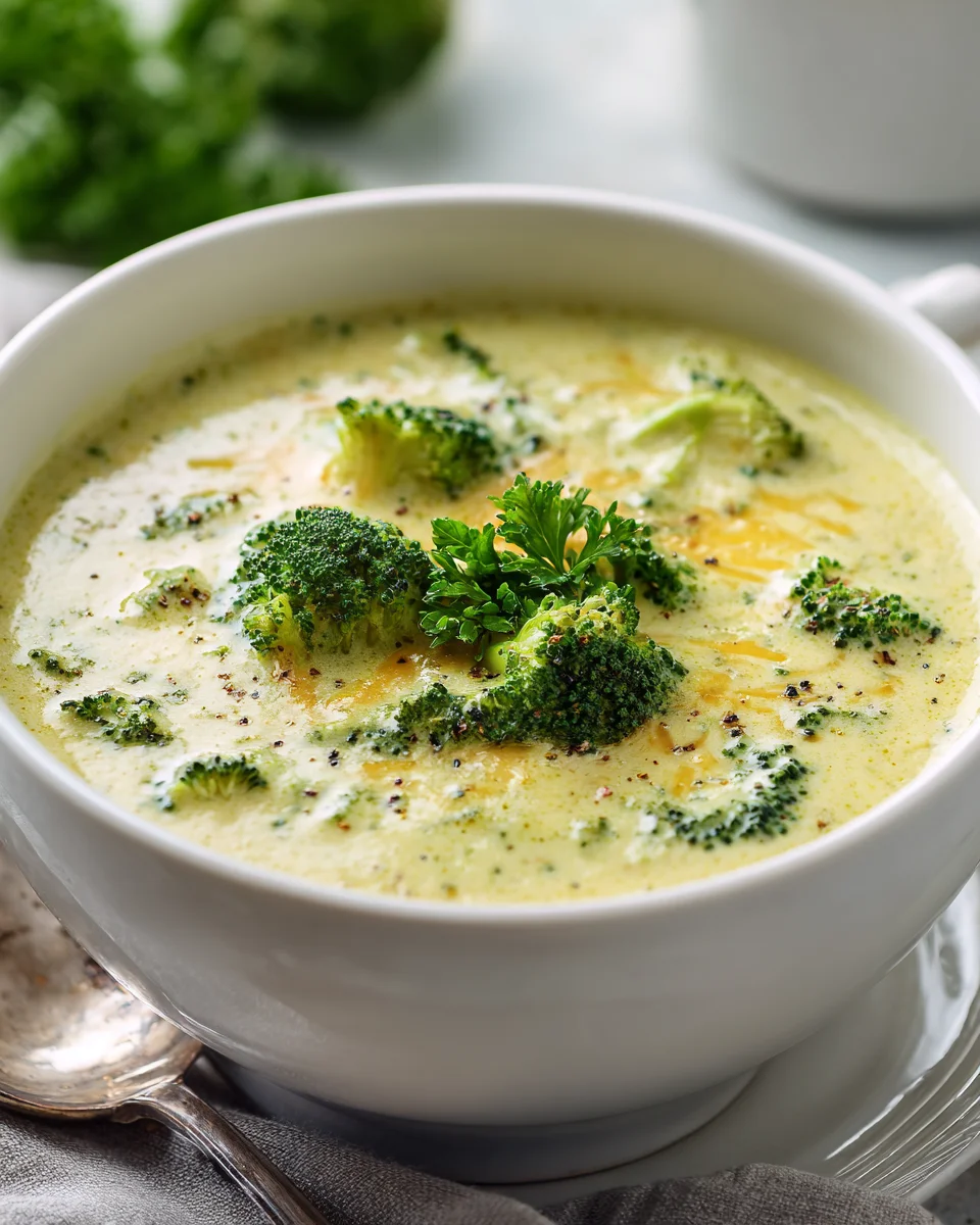 Creamy Slow Cooker Broccoli Cheddar Soup | Family Favorite