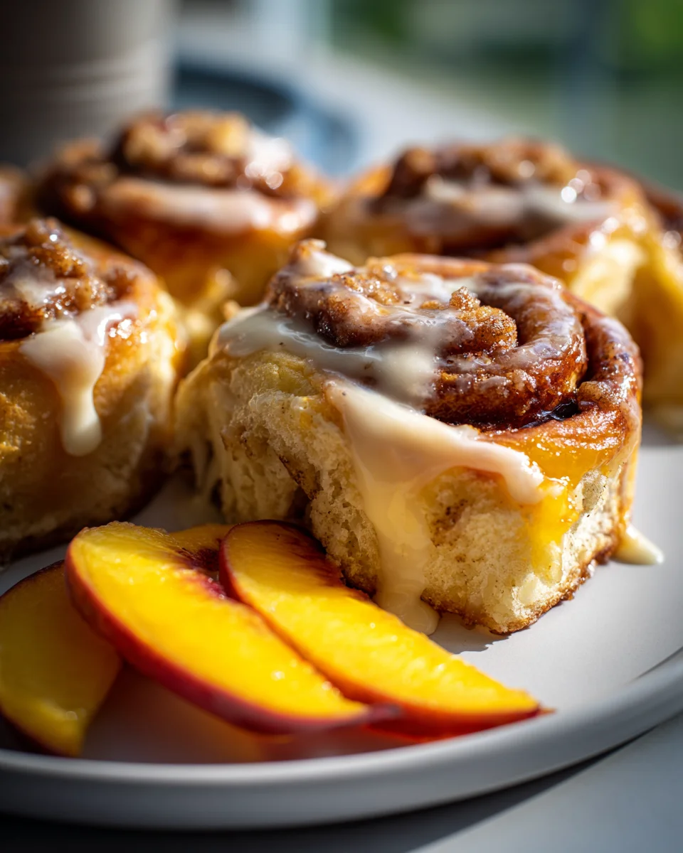 Irresistible Peach Cobbler with Cinnamon Swirl Biscuits