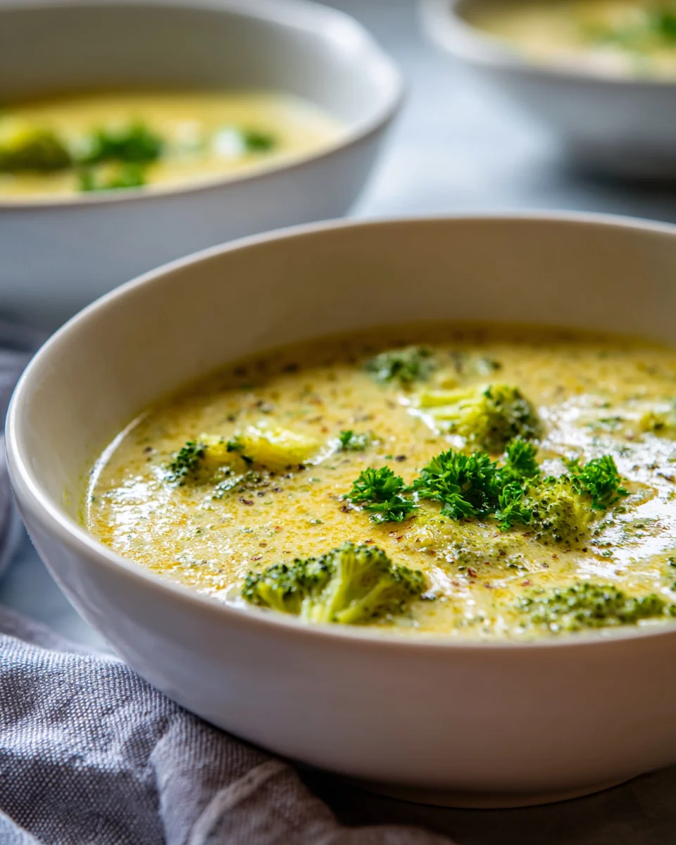 Creamy Slow Cooker Broccoli Cheddar Soup | Family Favorite