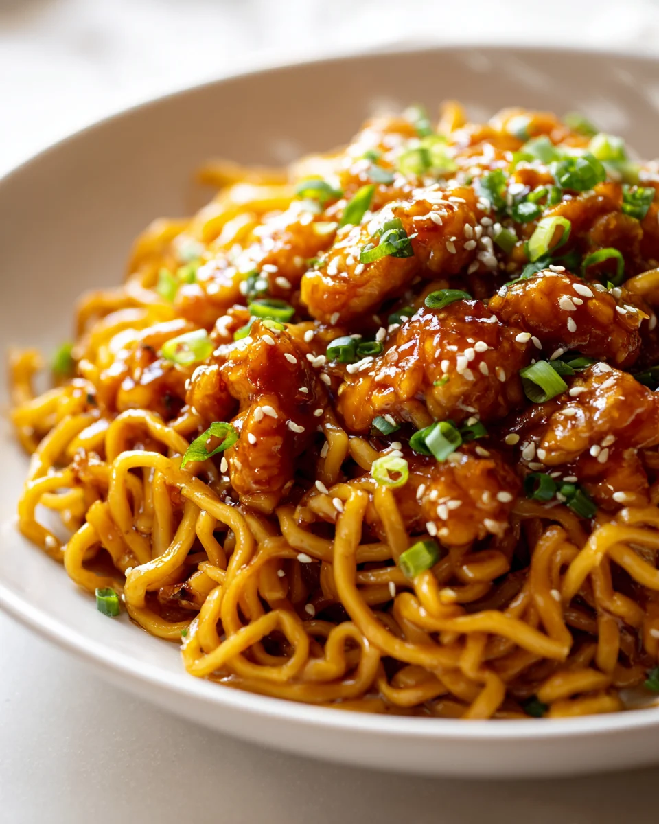 Sticky Garlic Chicken Noodles: Irresistible Dinner!