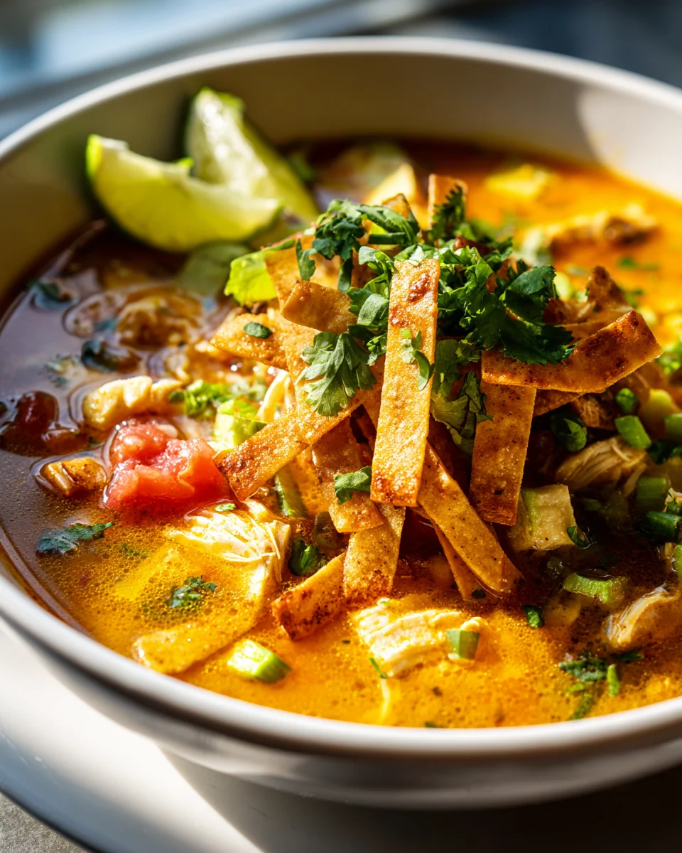 Best Mexican Tortilla Soup with Crispy Toppings Recipe