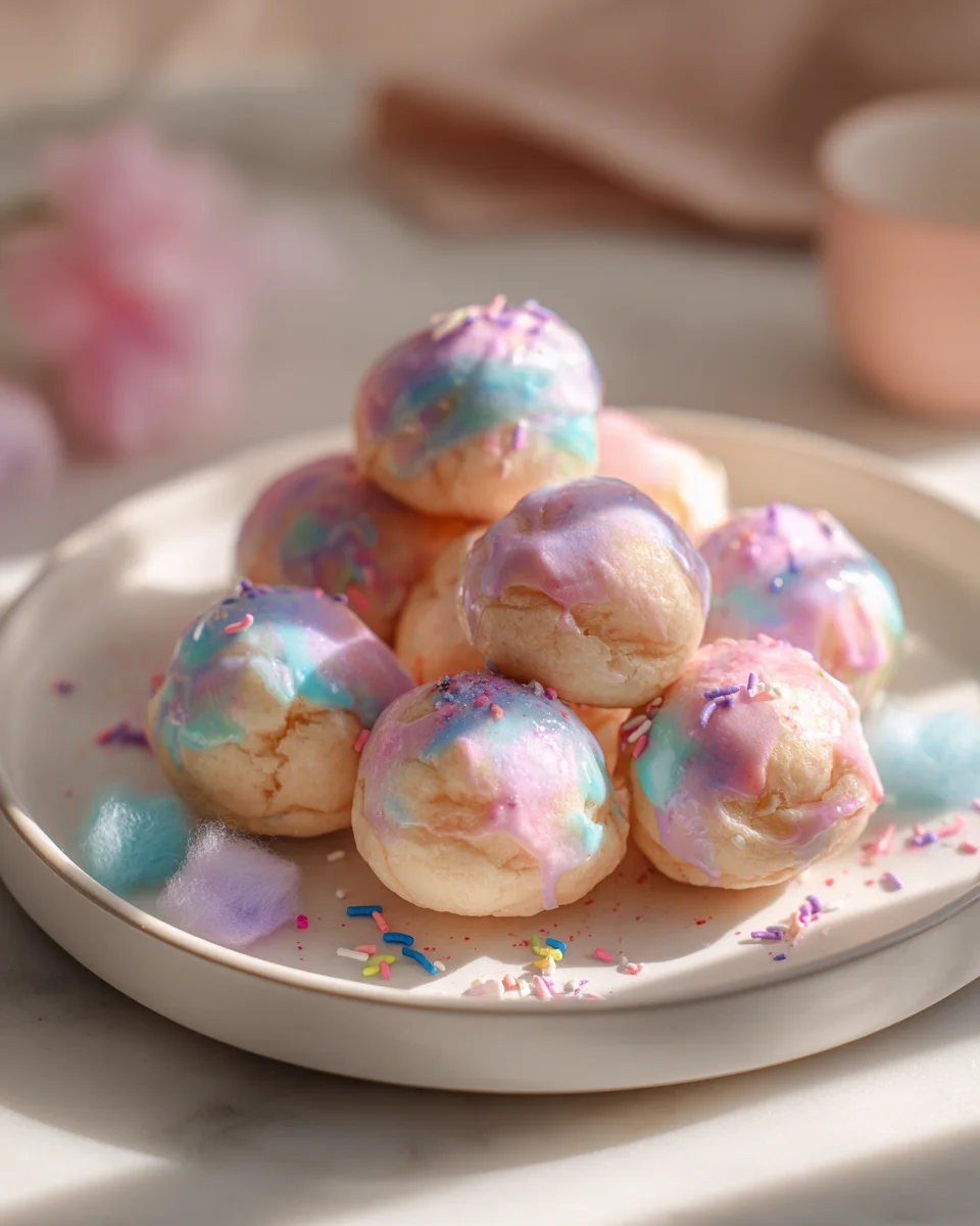 Mini Cotton Candy Cheesecake Puff Balls: Sweet Delight Recipe