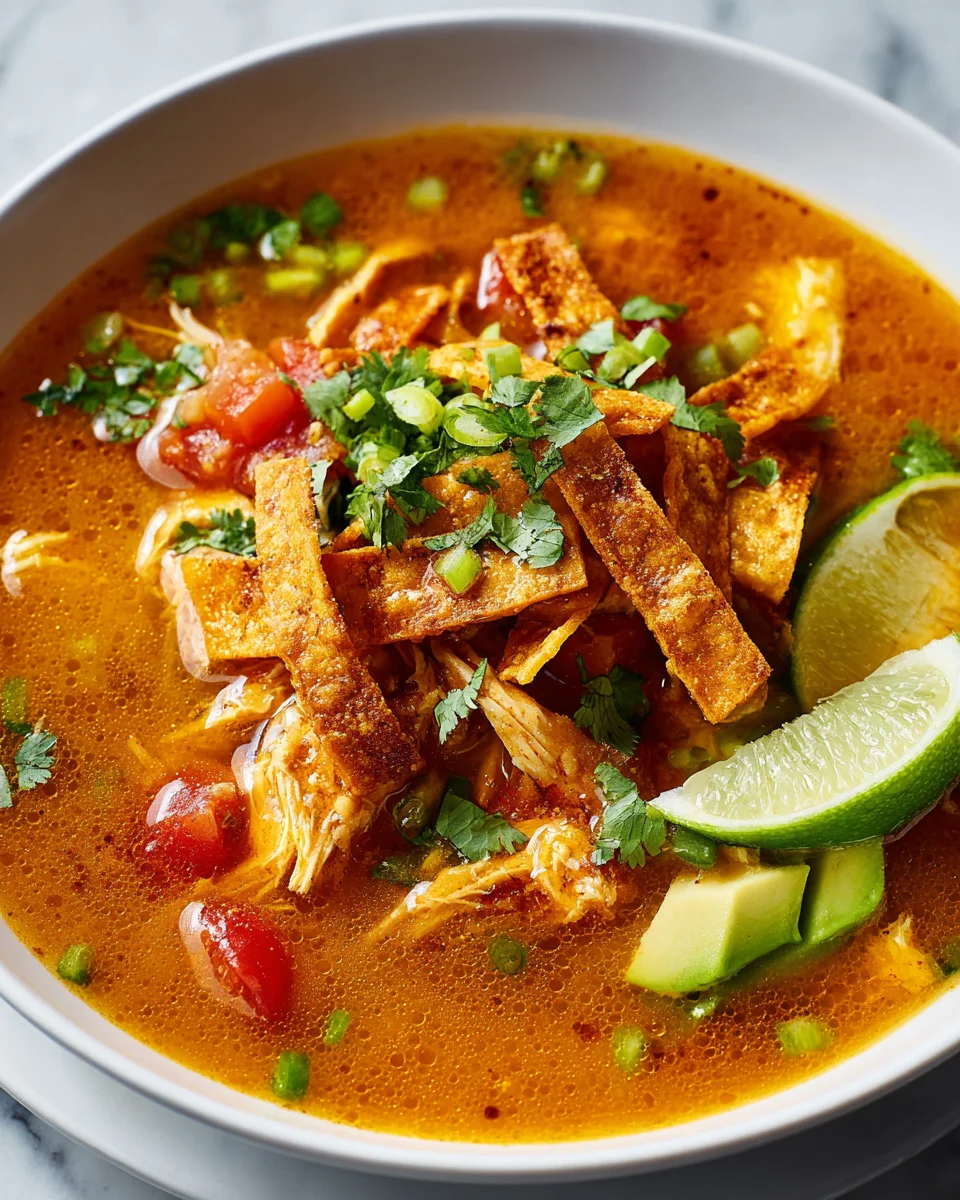Best Mexican Tortilla Soup with Crispy Toppings Recipe