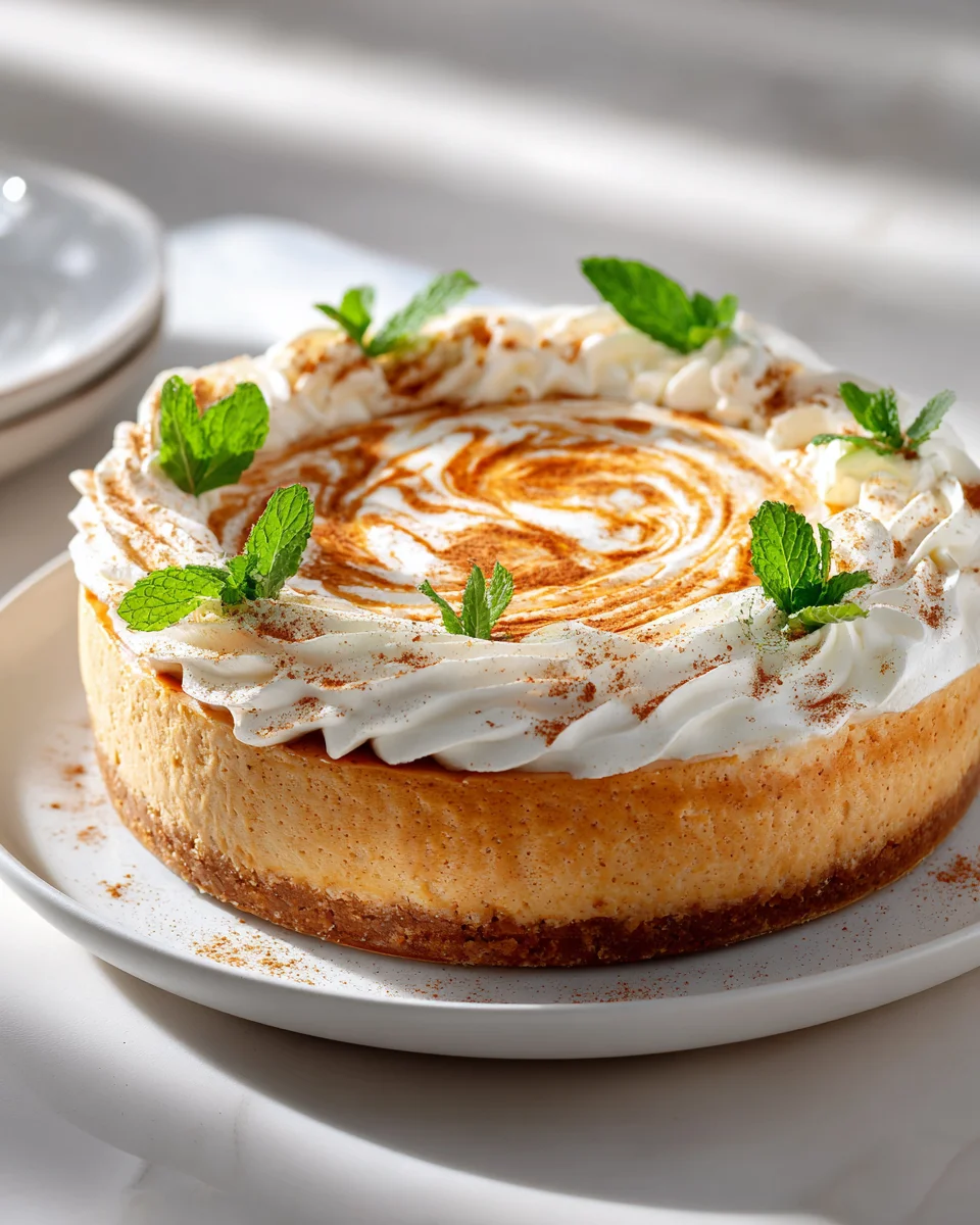 Easy Pumpkin Spice Christmas Cheesecake - Perfect Holiday Dessert
