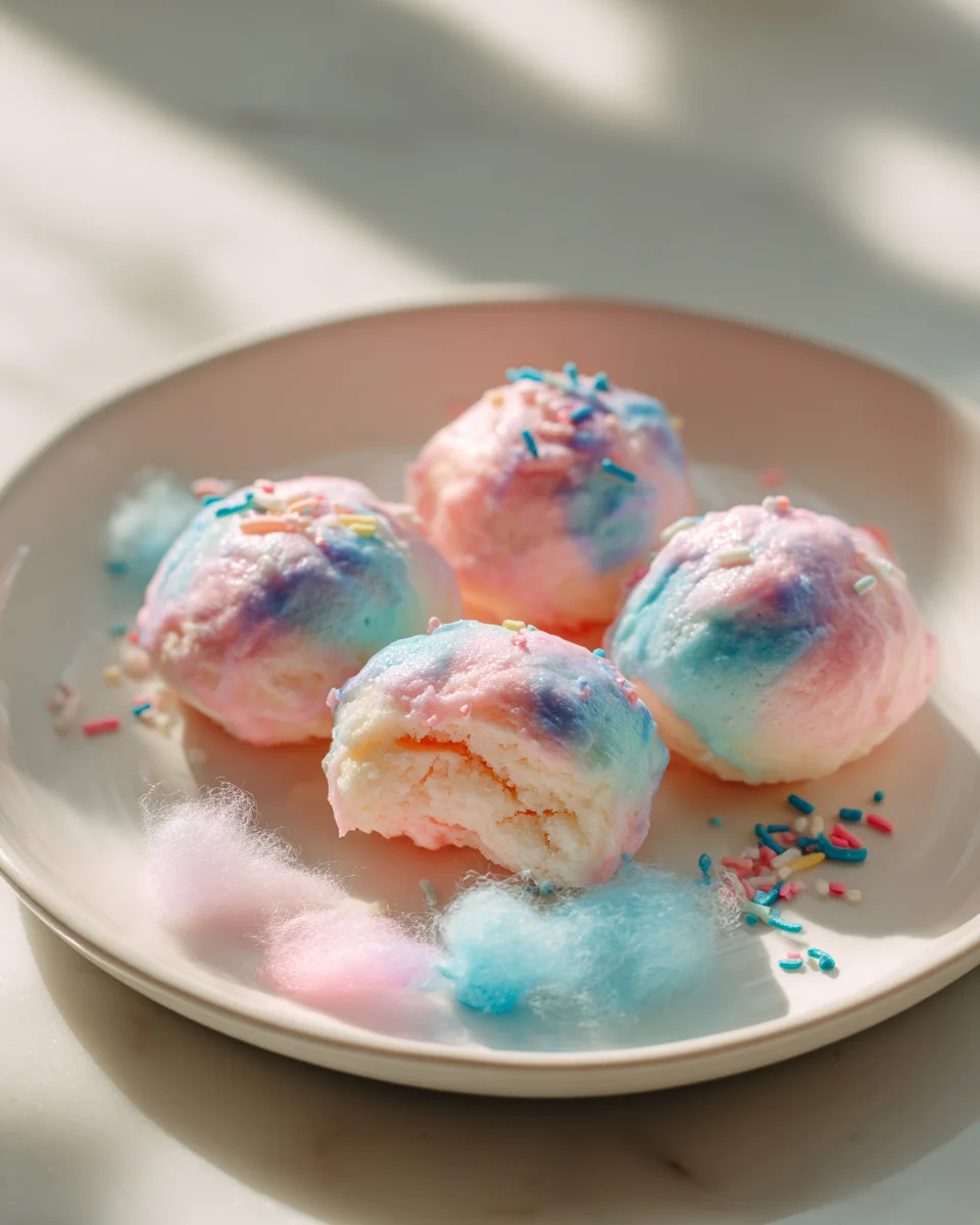 Mini Cotton Candy Cheesecake Puff Balls: Sweet Delight Recipe