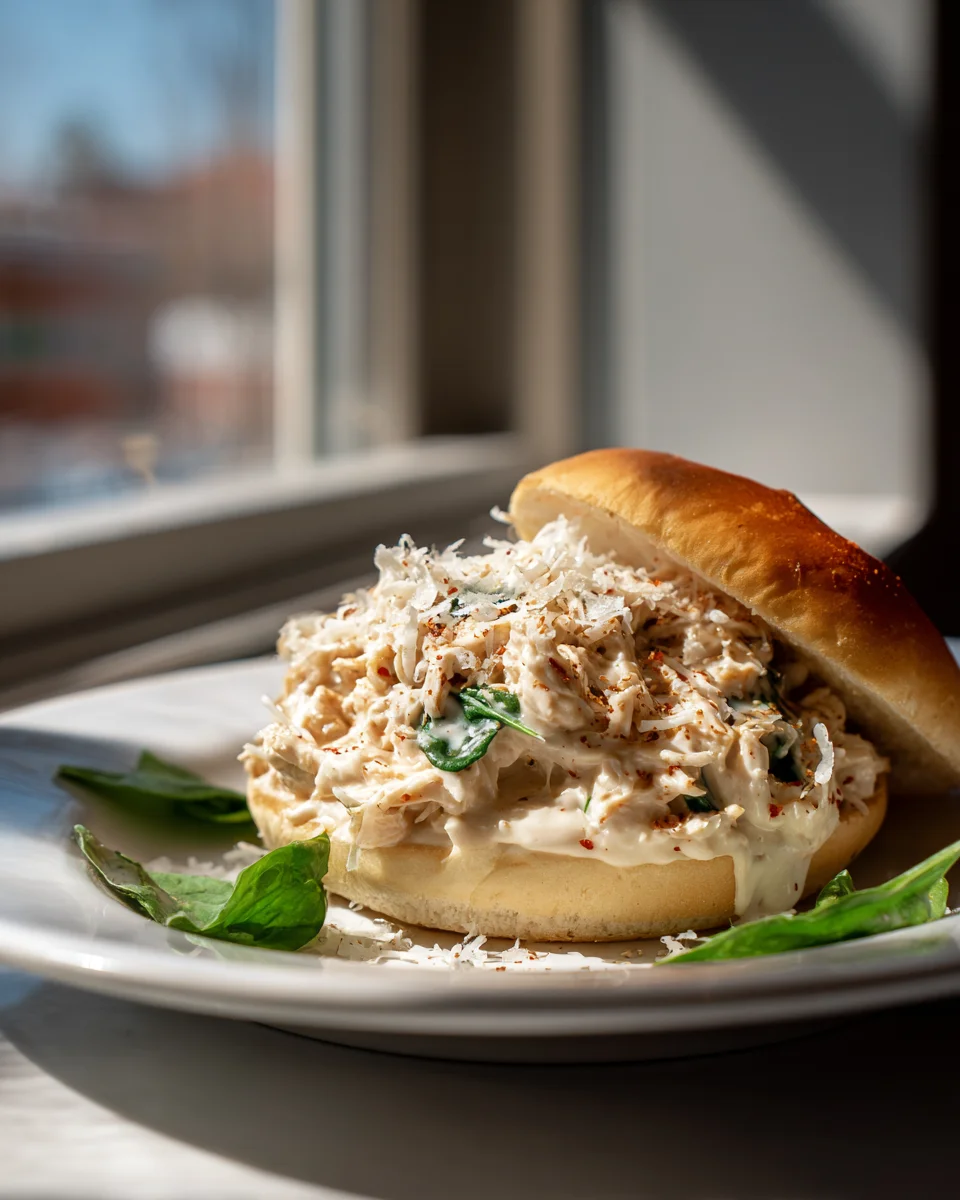 Creamy, Cheesy, Comforting Chicken Alfredo Sloppy Joes