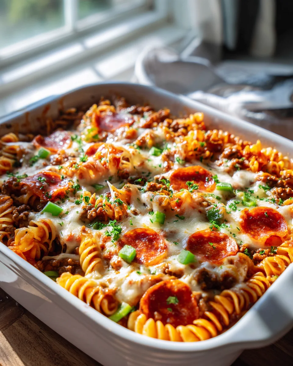 Ultimate Cheesy Pizza Pasta Casserole – Family Dinner Fun!