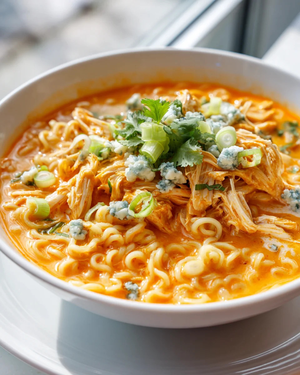 Buffalo Chicken Creamy Ramen: Spicy Comfort in a Bowl