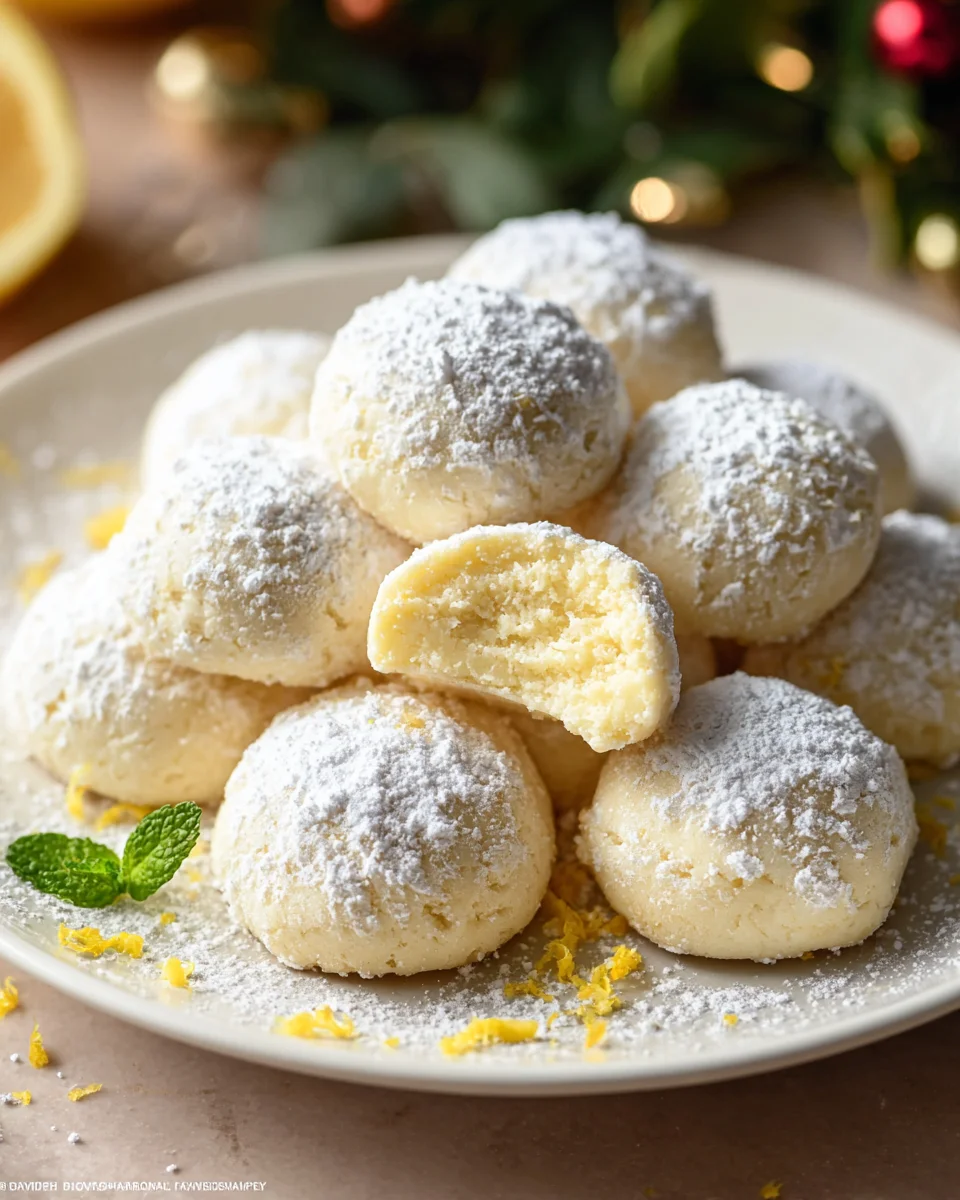 Lemon Cream Snowball Cookies: Melt-in-Your-Mouth Holiday Treats
