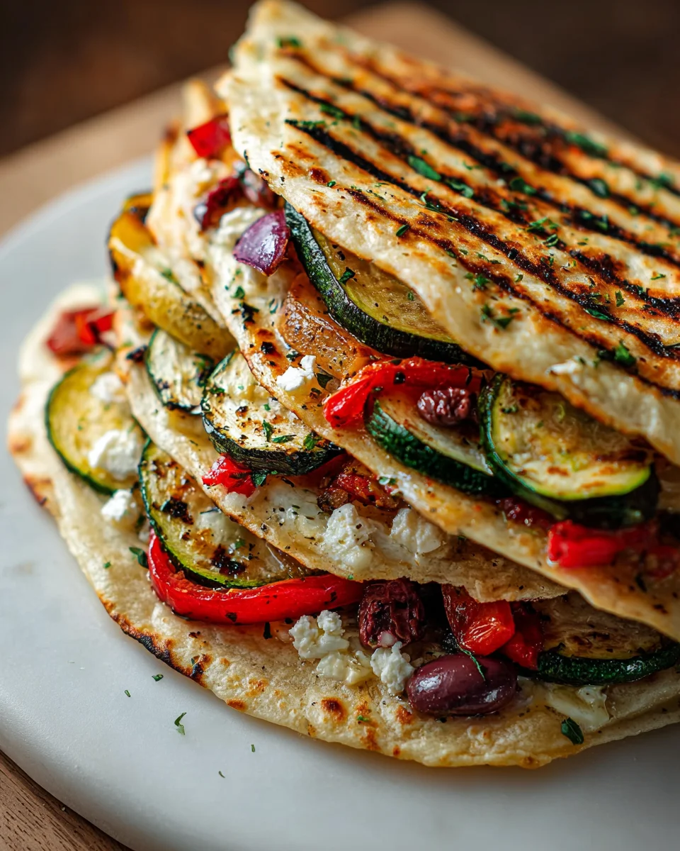 Sizzling Mediterranean Veggie Quesadillas