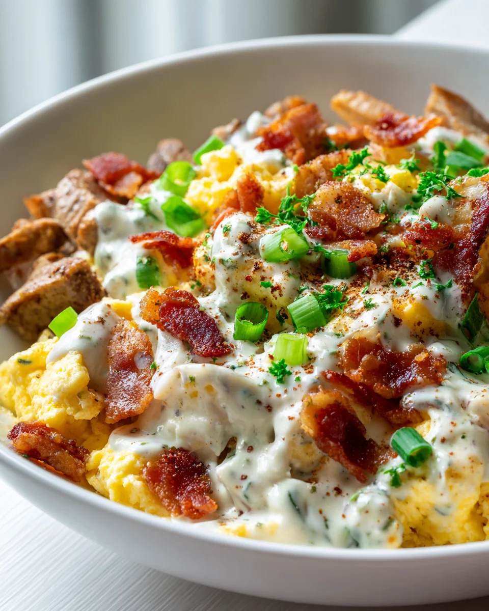 Low Carb Chicken Beef Bacon Ranch Egg Bowls Recipe Delight