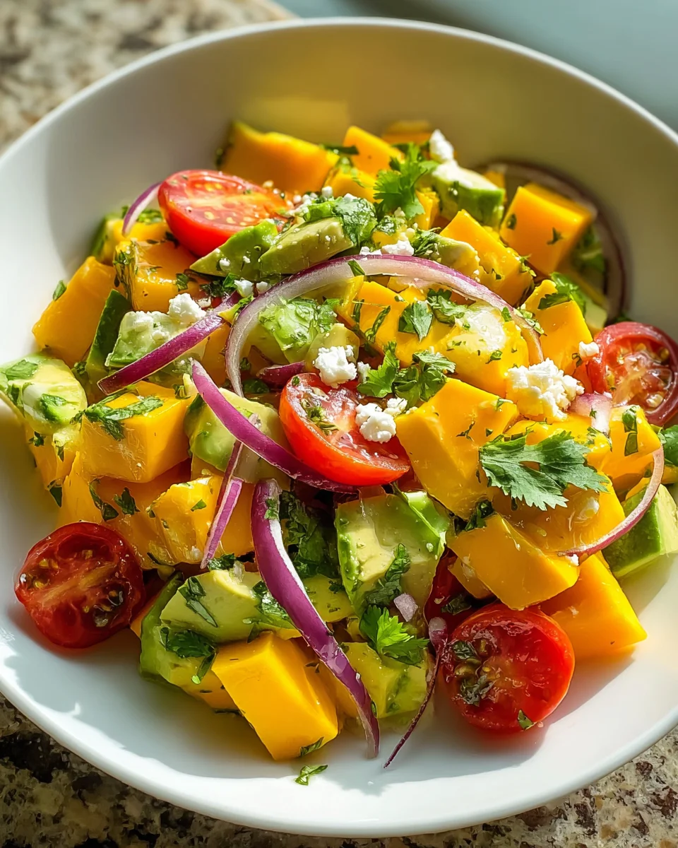 Avocado Mango Salad with Zesty Lime Dressing Recipe