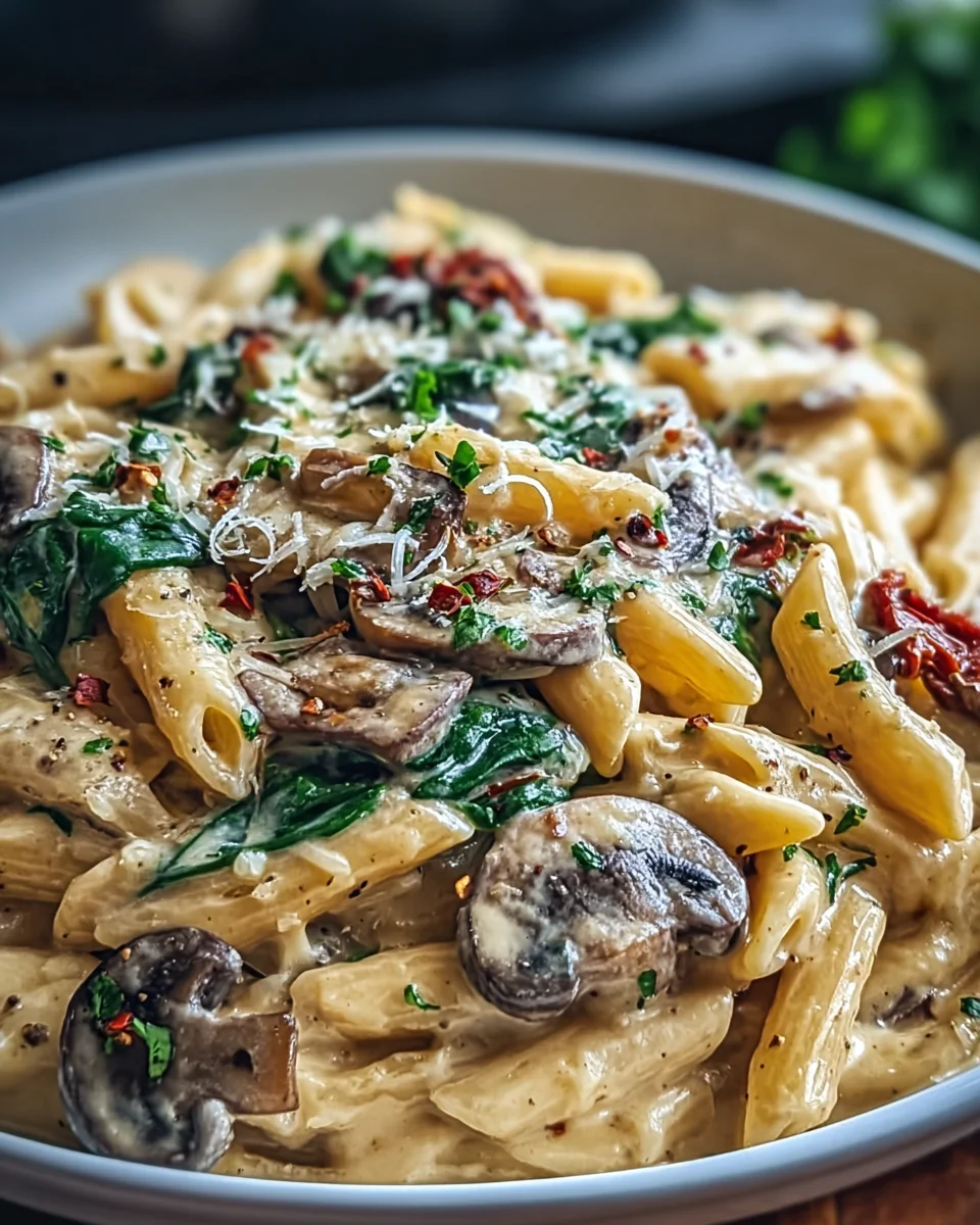 Creamy Tuscan Mushroom Pasta Skillet - A Flavorful Delight