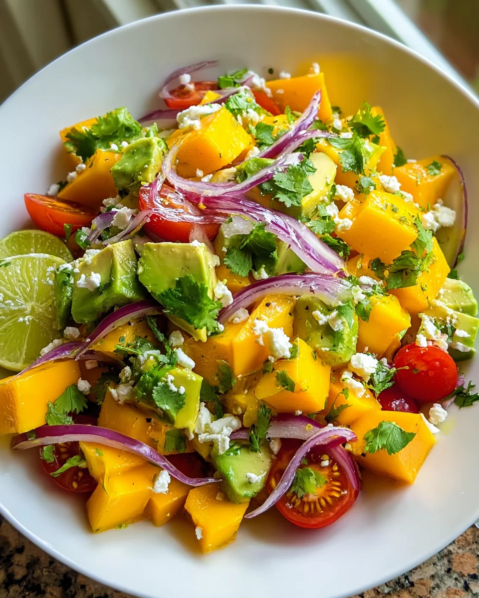 Avocado Mango Salad with Zesty Lime Dressing Recipe