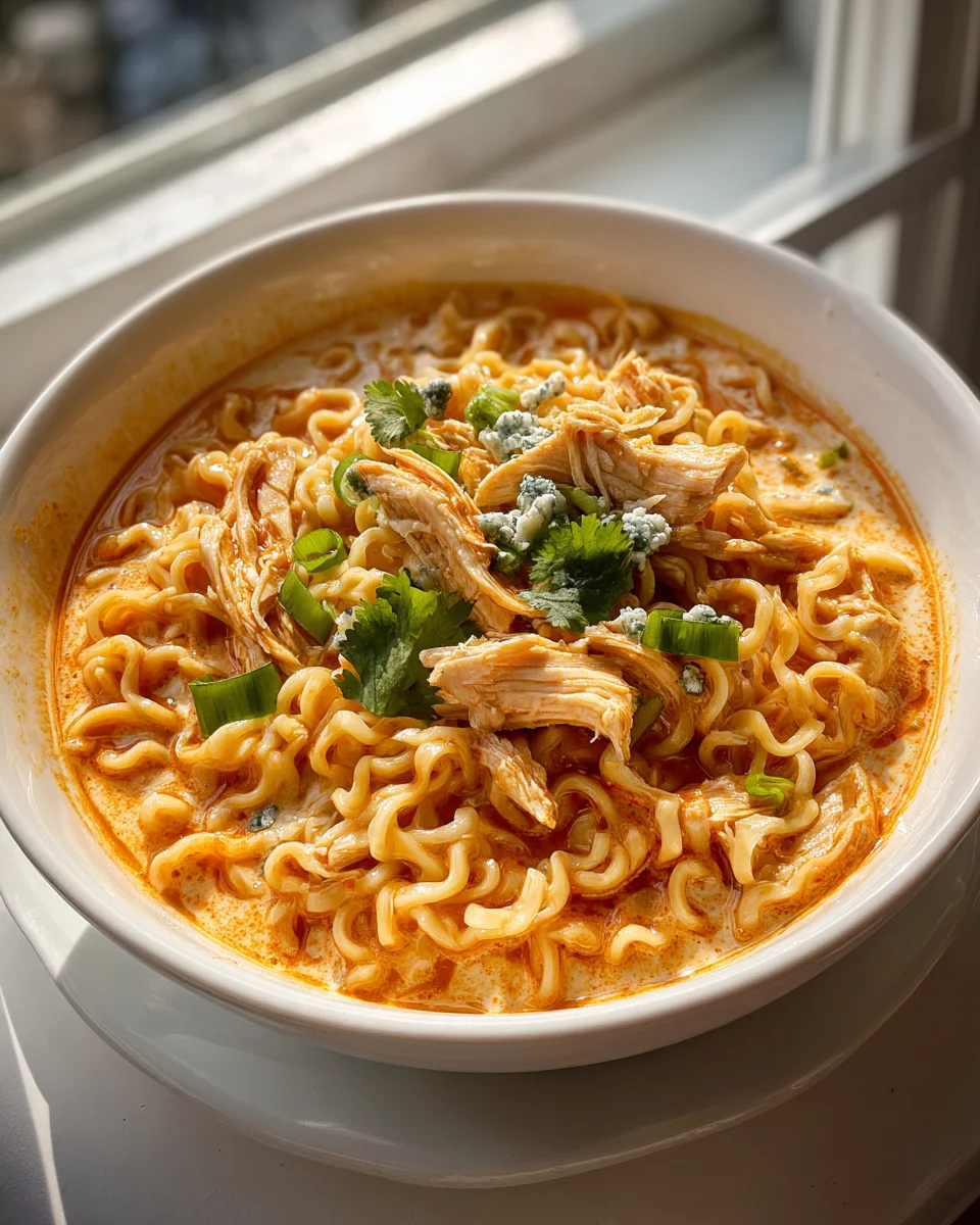 Buffalo Chicken Creamy Ramen: Spicy Comfort in a Bowl