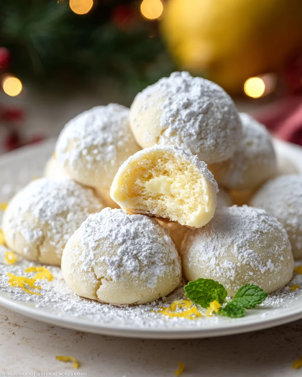 Lemon Cream Snowball Cookies: Melt-in-Your-Mouth Holiday Treats
