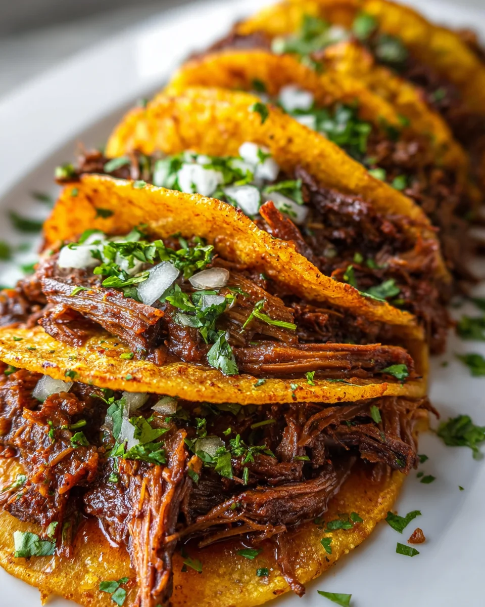 Delicious Crock Pot Birria Tacos Recipe with Beef and Spices