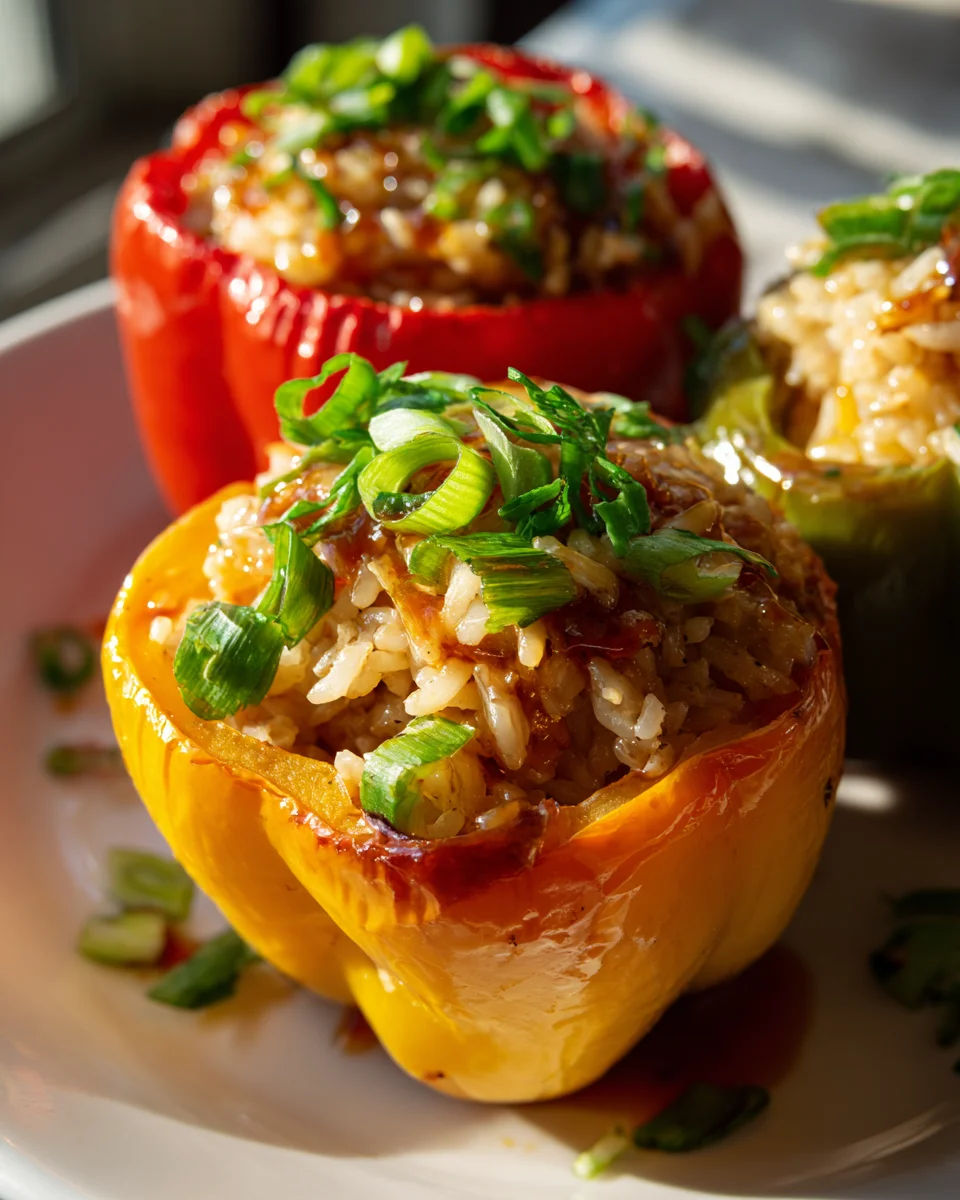 Trader Joe’s Dumpling Stuffed Bell Peppers with Rice Recipe