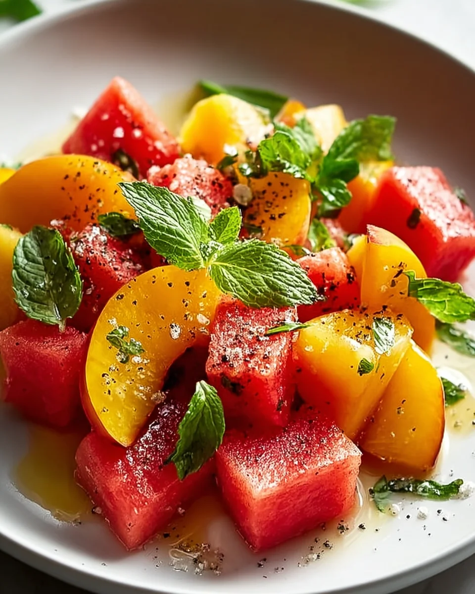 Peach Watermelon Salad