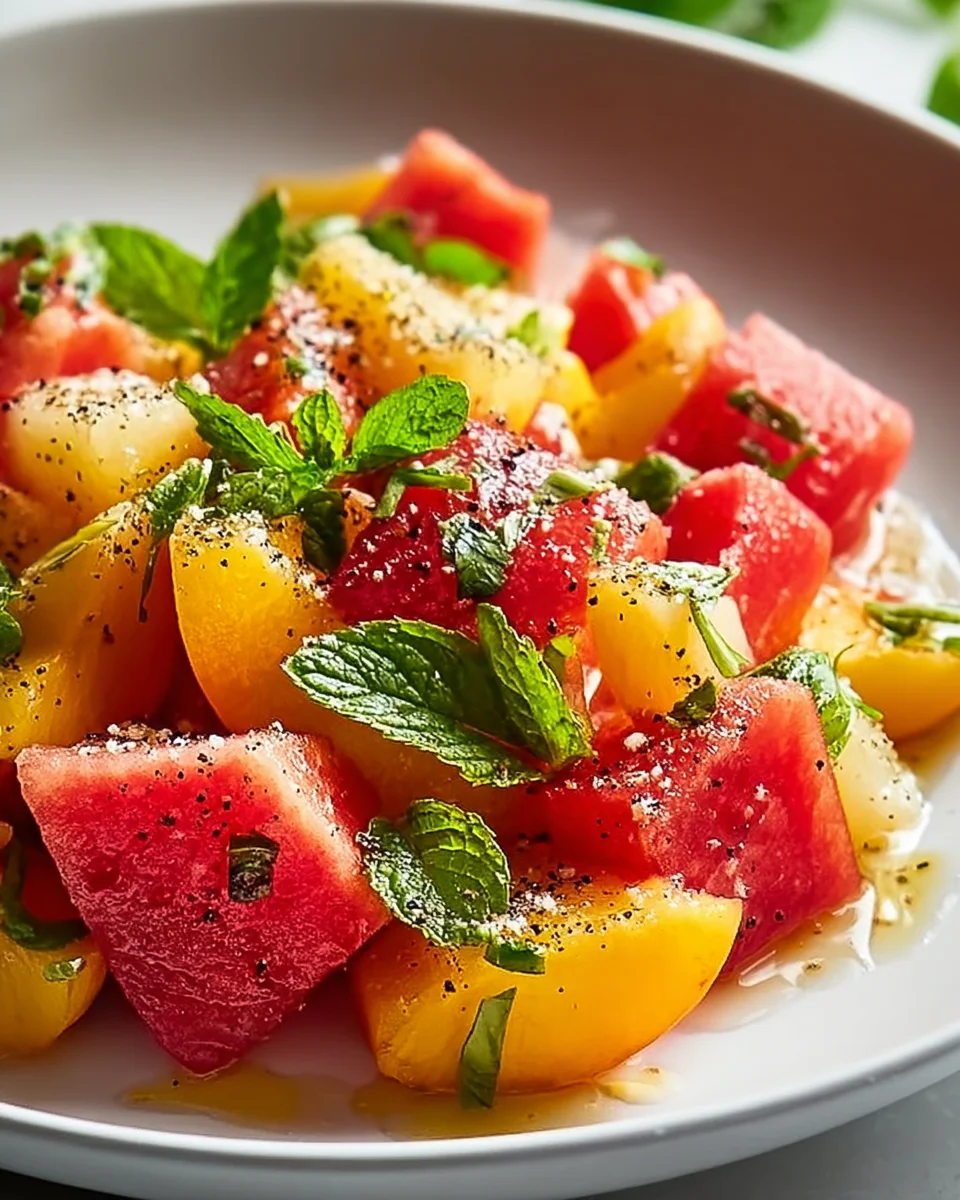 Peach Watermelon Salad