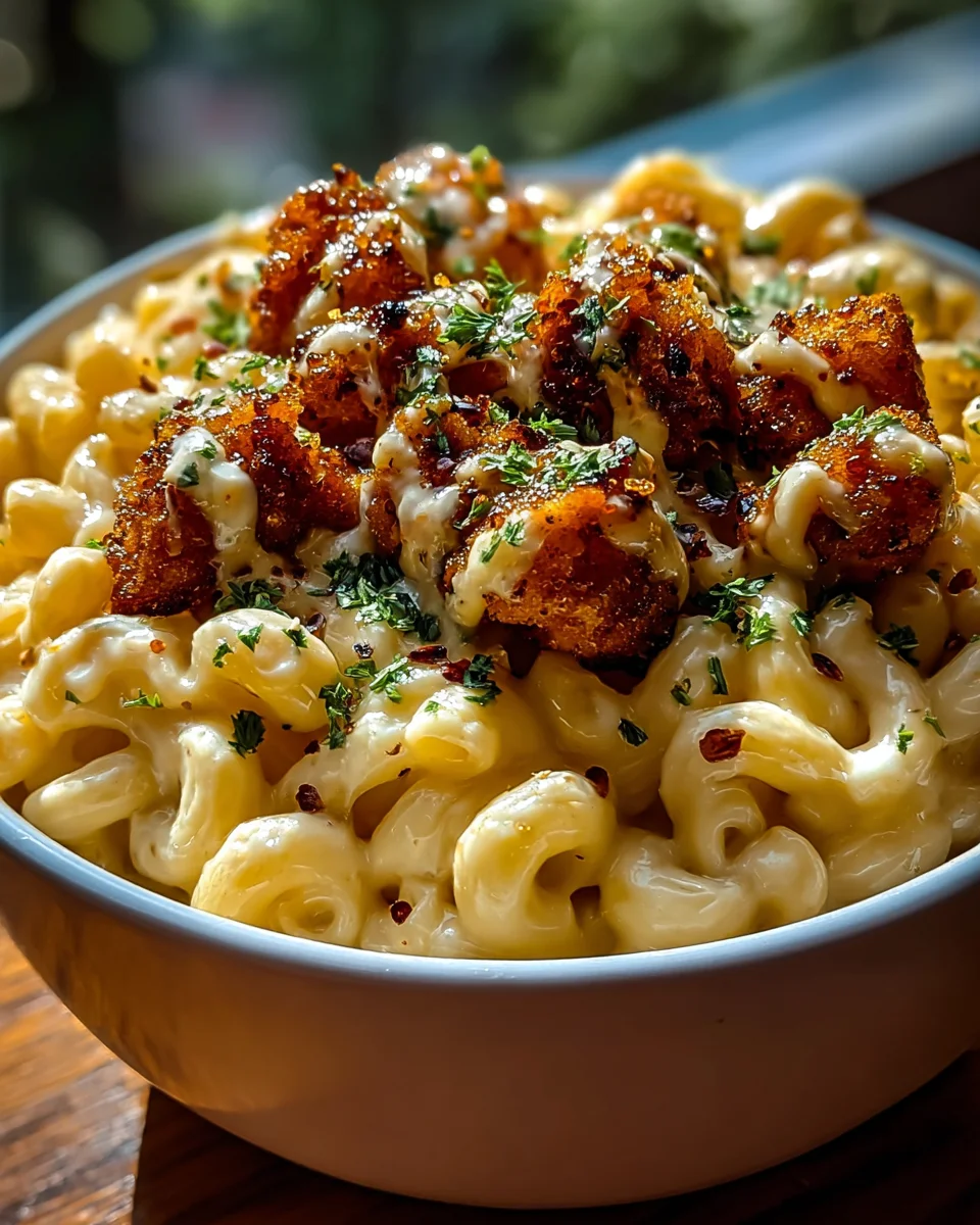 Creamy Honey Pepper Chicken Mac and Cheese Recipe Delight