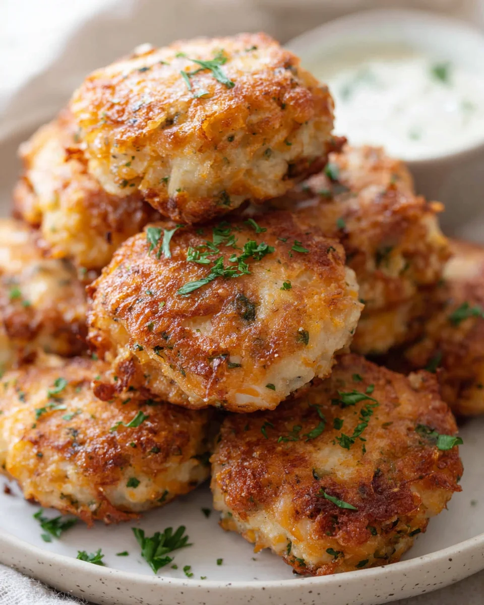 Keto Cheesy Chicken Fritters