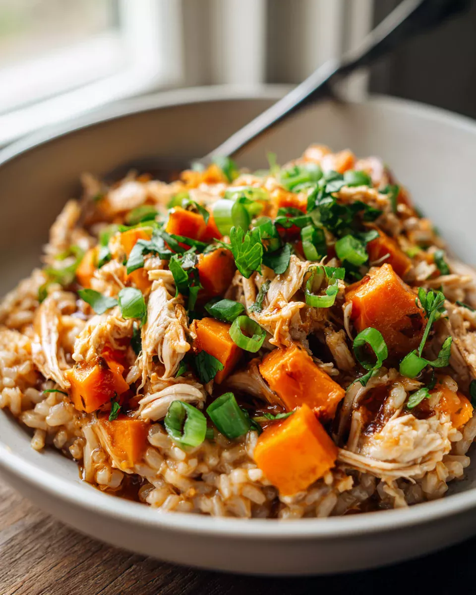 Slow Cooker Chicken and Sweet Potato Rice Bowl Recipe Delight